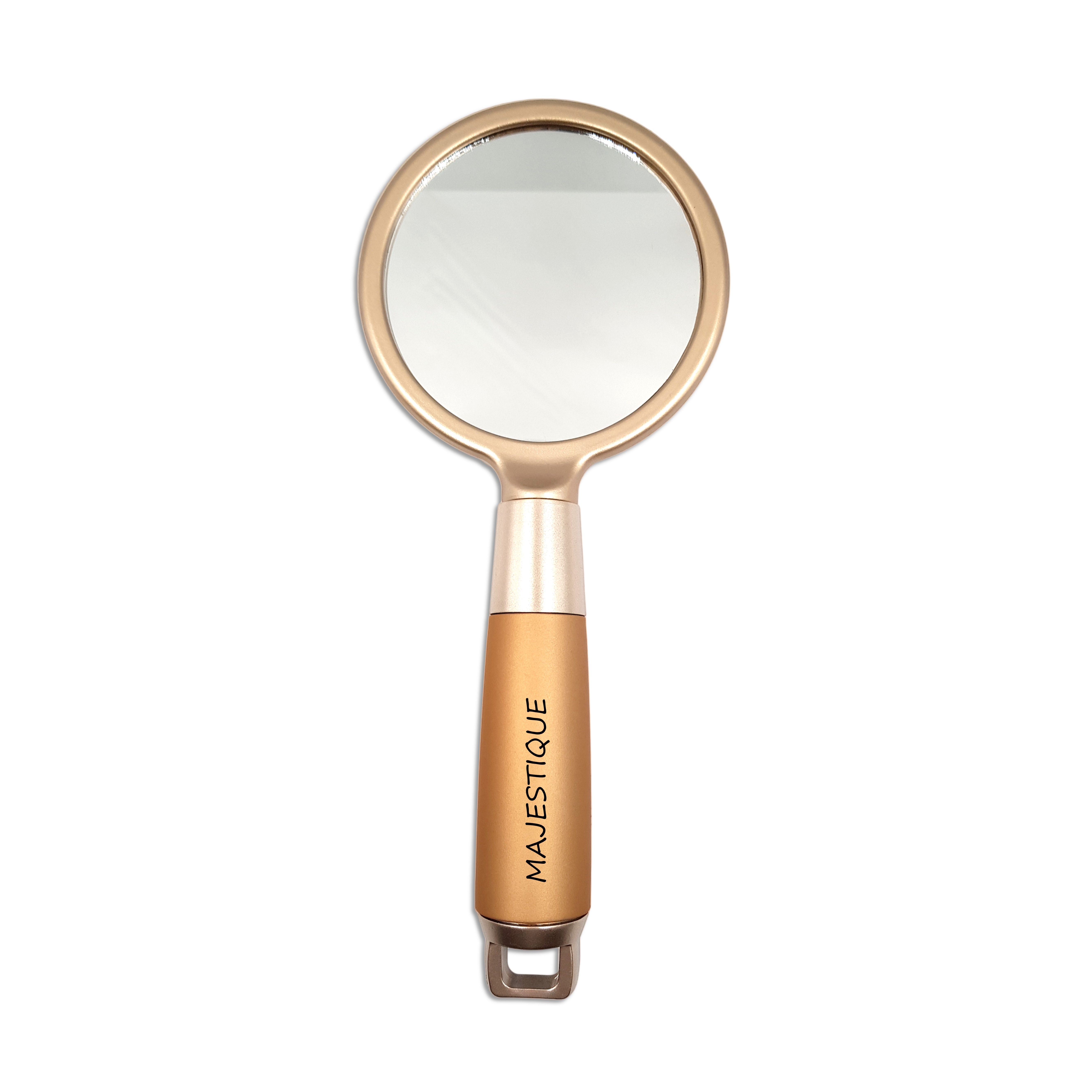 Majestique Golden Handle Mirror Travel Makeup Mirror